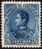 [Simón Bolívar, 1.783 - 1.830. Inscripción: "CORREOS DE VENEZUELA", tipo AK]