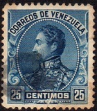 [Simón Bolívar, 1.783 - 1.830. Inscripción: "CORREOS DE VENEZUELA", tipo AK]