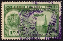 [Airmail - La Guaira, National Pantheon and Oil Wells, тип HZ7]