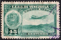 [Airmail - La Guaira, National Pantheon and Oil Wells, type HX11]