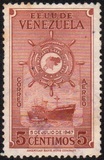 [Airmail - The 1st Anniversary of Greater Colombia Merchant Marine - Freighter "Republica de Venezuela", type SC]