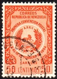 [The 1st Postal Convention, Caracas, tip APF3]