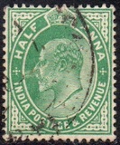 [King Edward VII, 1841-1910 - Inscription "INDIA POSTAGE & REVENUE", प्रकार XAT]