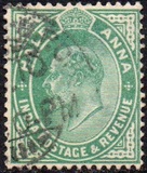 [King Edward VII, 1841-1910 - Inscription "INDIA POSTAGE & REVENUE", प्रकार XAT]