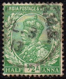 [King George V, 1865-1936 - Inscription "INDIA POSTAGE", тип XAW]