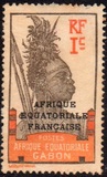 [Issues of 1911-22 in New Colors - Inscription "AFRIQUE EQUATORIALE FRANCAISE" - Warrior, Tip P]