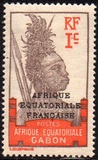 [Issues of 1911-22 in New Colors - Inscription "AFRIQUE EQUATORIALE FRANCAISE" - Warrior, Tip P]