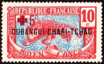 [Red Cross - No. 5 Surcharged, type C]