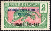 [Middle Congo Postage Stamps Overprinted "AFRIQUE EQUATORIALE - FRANCAISE", typ F1]