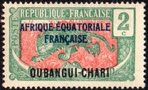 [Middle Congo Postage Stamps Overprinted "AFRIQUE EQUATORIALE - FRANCAISE", typ F1]