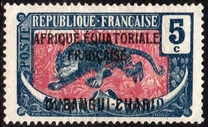 [Middle Congo Postage Stamps Overprinted "AFRIQUE EQUATORIALE - FRANCAISE", typ F4]