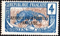 [Issues of 1907-1922 Overprinted "AFRIQUE EQUATORIALE FRANCAISE", type F2]
