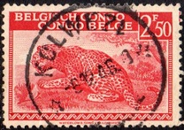 [Inscription: "BELGISCH CONGO - CONGO BELGE", ประเภท DE2]