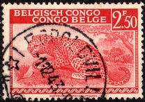 [Inscription: "BELGISCH CONGO - CONGO BELGE", ประเภท DE2]