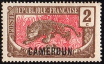 [Middle Congo Postage Stamps (Colors Changed) Overprinted "CAMEROUN", tegund E1]