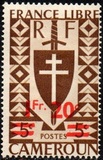 [Free France Issue Surcharged, loại AH17]