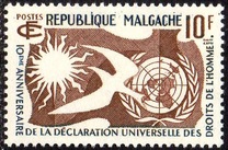 [The 10th Anniversary of the Declaration of Human Rights by the United Nations, type JU]