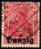 [German Stamps Overprinted "Danzig", type A5]