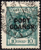[Polish Postage Stamps Overprinted "PORT GDAŃSK", type A4]