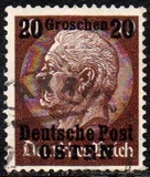 [German Empire Postage Stamps Surcharged & Overprinted "Deutsche Post OSTEN", type A4]