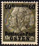 [German Empire Postage Stamps Surcharged & Overprinted "Deutsche Post OSTEN", type A9]