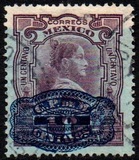 [Issues of 1910 Surcharged in Various Colours, type DI1]