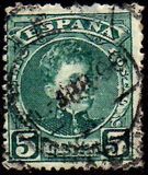 [King Alfonso XIII - Blue Control Numbers on Backside, type AT1]