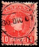 [King Alfonso XIII - Blue Control Numbers on Backside, type AT2]