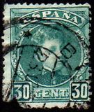 [King Alfonso XIII - Blue Control Numbers on Backside, type AT6]