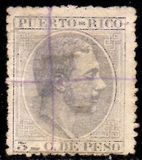 [King Alfonso XII of Spain - Inscription "PUERTO-RICO", type K10]