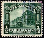[Government Building in Managua and León Cathedral Stamps of 1914 in New Colors, type CF1]