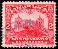 [Government Building in Managua and León Cathedral Stamps of 1914 in New Colors, type CH2]