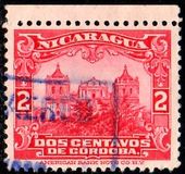 [Government Building in Managua and León Cathedral Stamps of 1914 in New Colors, type CH2]