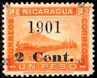 [Momotombo Mountain Stamps of 1900 Surcharged, type Q13]