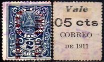 [Railroad Coupon Tax Stamps Surcharged, Tip AZ1]