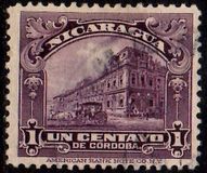 [Government Building in Managua and León Cathedral Stamps of 1914 in New Colors, type CG1]