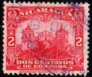 [Government Building in Managua and León Cathedral Stamps of 1914 in New Colors, type CH2]