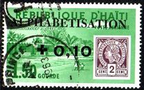 [Airmail - Literacy Campaign - Overprinted "ALPHABETISATION + 0,10.", type GV4]