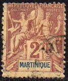 [Inscription "MARTINIQUE" in Red or Blue Colour, प्रकार F2]