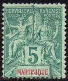[Inscription "MARTINIQUE" in Red or Blue Colour, प्रकार F4]