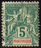 [Inscription "MARTINIQUE" in Red or Blue Colour, प्रकार F4]
