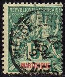 [Inscription "MARTINIQUE" in Red or Blue Colour, प्रकार F4]