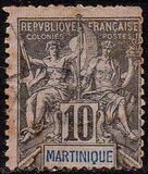 [Inscription "MARTINIQUE" in Red or Blue Colour, प्रकार F5]