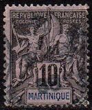 [Inscription "MARTINIQUE" in Red or Blue Colour, प्रकार F5]