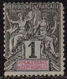 [Inscription: "NLLE CALÈDONIE et DEPENDANCES" - Colored Paper, type I]