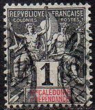 [Inscription: "NLLE CALÈDONIE et DEPENDANCES" - Colored Paper, type I]