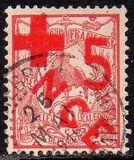 [Red Cross - Surcharged NCE 5, type O6]