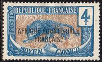 [Issues of 1907-1922 Overprinted "AFRIQUE EQUATORIALE FRANCAISE", type F2]