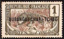 [Middle Congo Postage Stamps Overprinted "OUBANGUI-CHARI-TCHAD", type A]