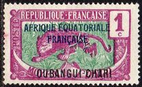 [Middle Congo Postage Stamps Overprinted "AFRIQUE EQUATORIALE - FRANCAISE", typ F]